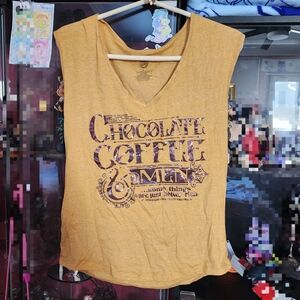 Universal Studios The Toothsome Chocolate Emporium Coffee Chocolate Men Shirt
